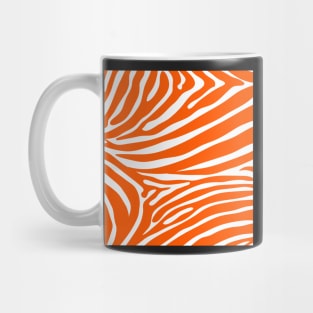 Orange and White Zebra Print Mug